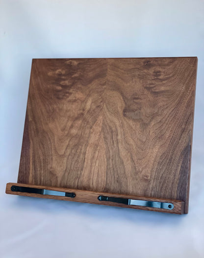 Walnut cookbook stand W012