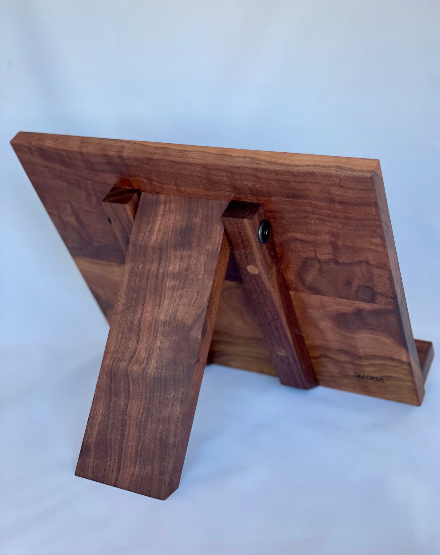 Walnut cookbook stand W004