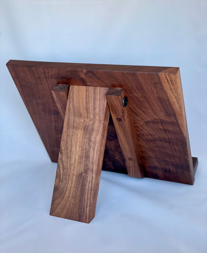 Walnut cookbook stand W005