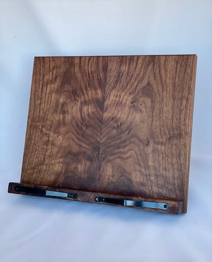 Walnut cookbook stand W007